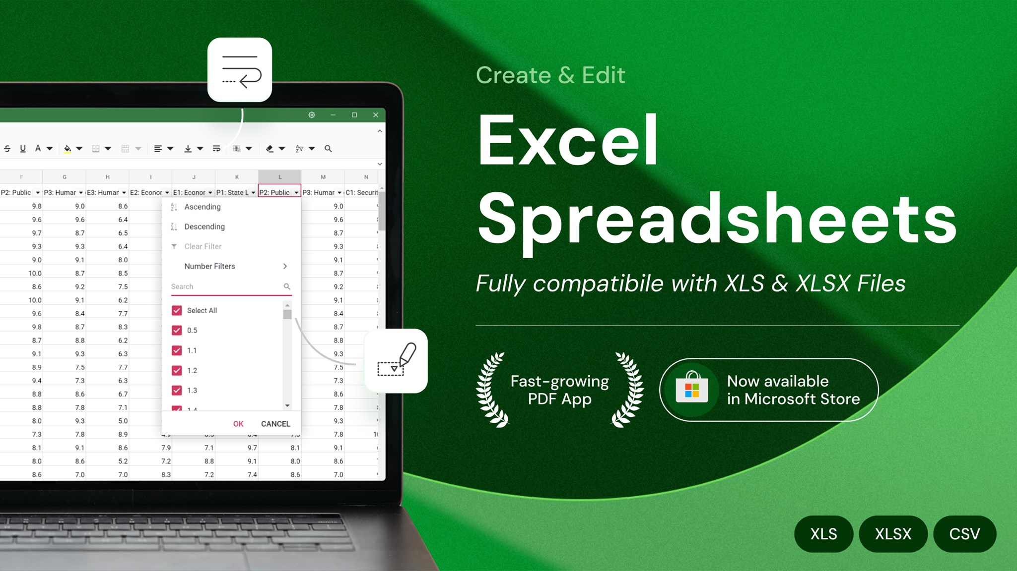 XLS X screenshot
