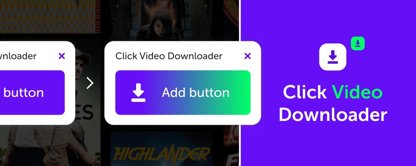 Video Downloader Button marquee promo image
