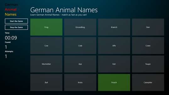 German Animal Names screenshot 2
