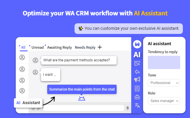 WADeck - WA AI ChatBot & CRM