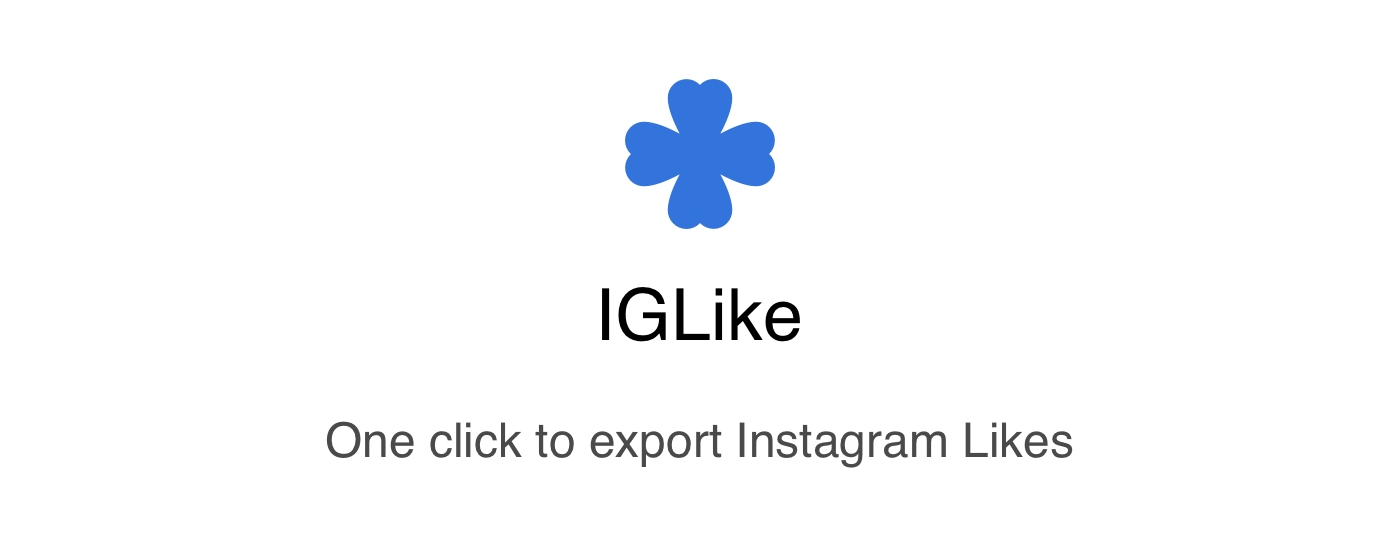 IGLike - Export Instagram Likes (email) marquee promo image