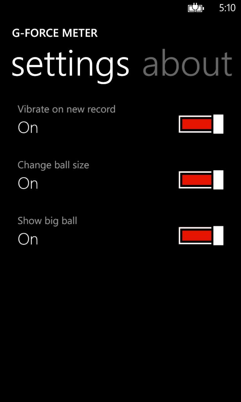 GForce meter for Windows 10 Mobile