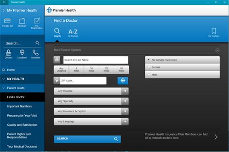 My Premier Health Screenshots 2