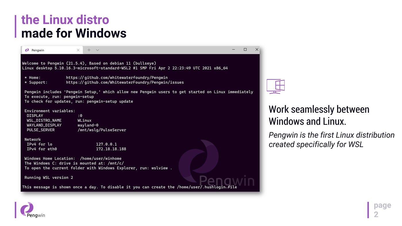 #1. Pengwin (Windows) By: Whitewater Foundry