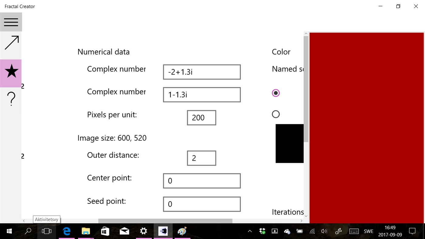 #9. FractalCreator (Windows) 由: Utte Rydberg