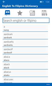 English To Filipino Dictionary screenshot 1