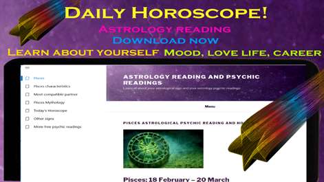 Pisces daily horoscope Astrology psychic reading Screenshots 1