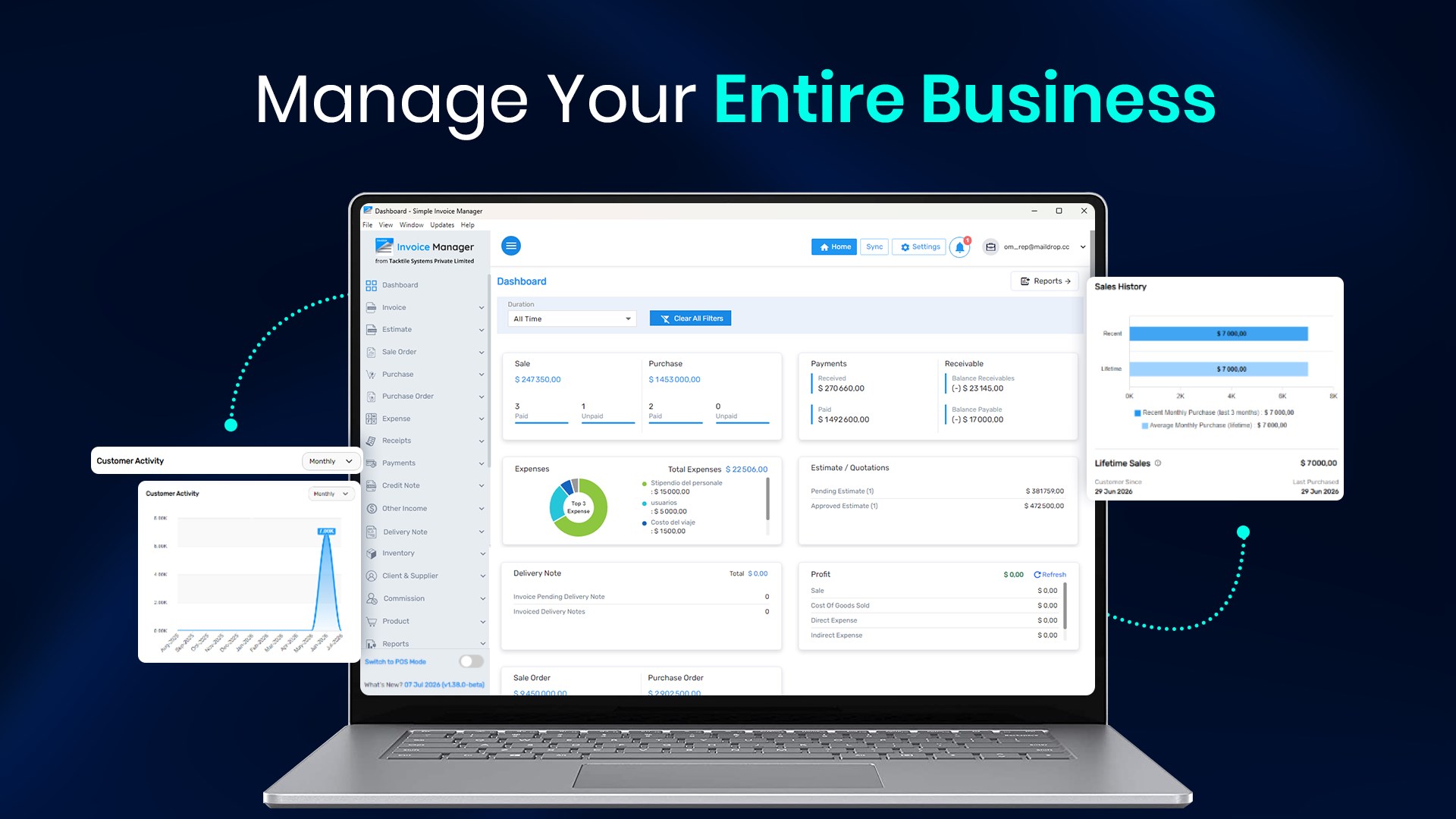 Simple Invoice Manager for PC screenshot