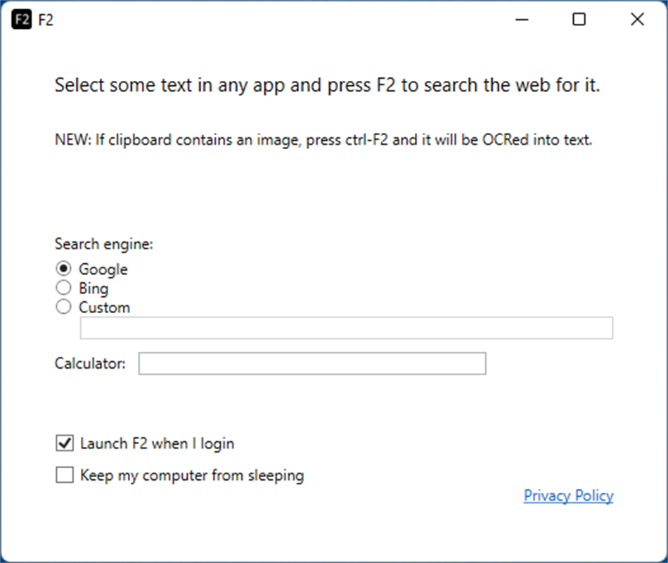 F2 (Windows) Podle: paul.tallett