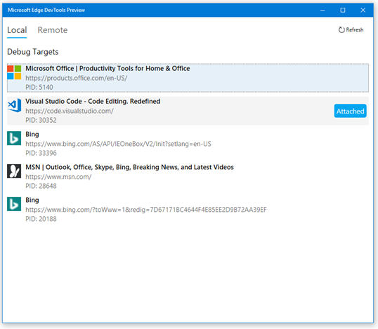 Microsoft Edge DevTools Preview screenshot 1
