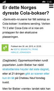 Dagbladet screenshot 3