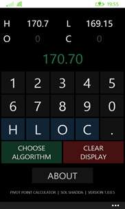 Pivot point calculator screenshot 1