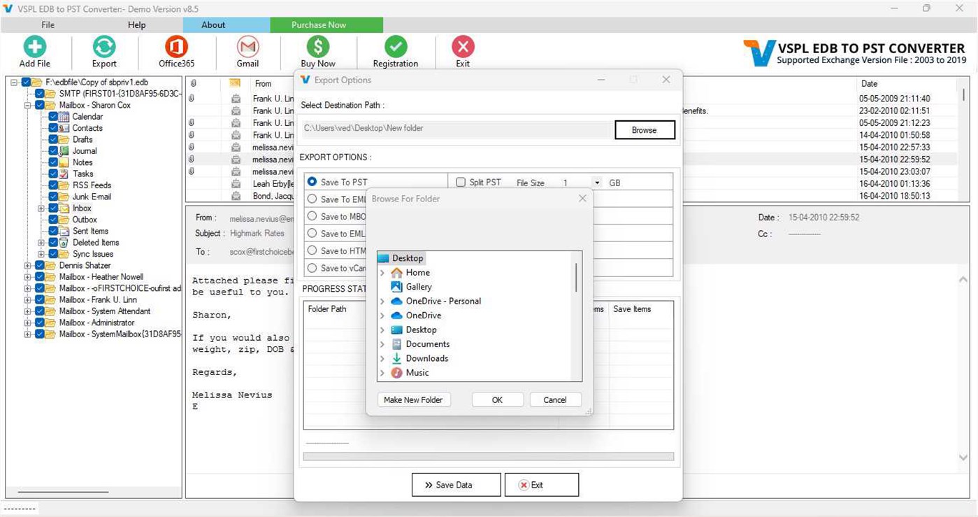 #5. VSPL EDB to PST Converter (Windows) 来自: VARTIKA SOFTWARE PRIVATE LIMITED