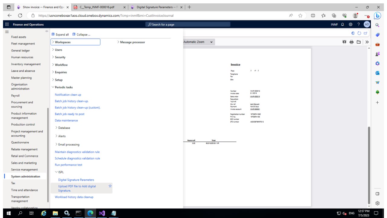 Snapshot 2 of SignaturePro: Intech's Digital Signature Development App