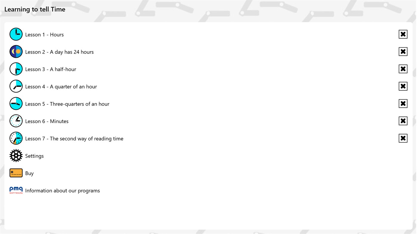 #1. Learning to tell Time (Windows) De: pmq software