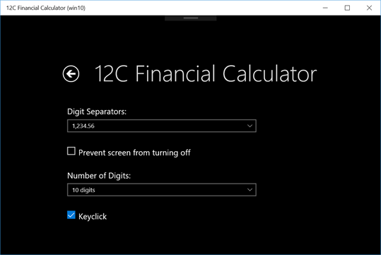 12C Financial Calculator (win10) screenshot 3