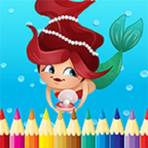 Mermaid Coloring Book - Free Editing Colory Art Therapy Pages for Kids