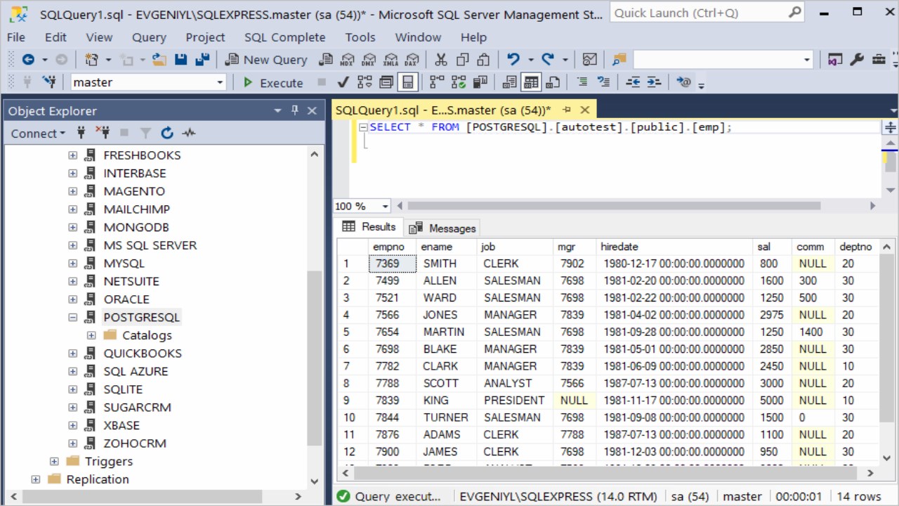 Snapshot 5 of Devart ODBC Driver for PostgreSQL