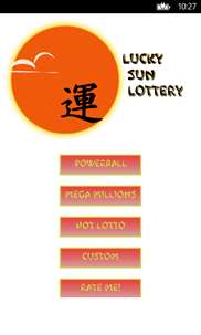 Lucky Sun Lottery screenshot 1