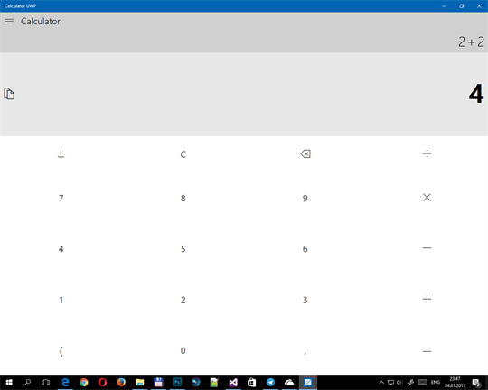 Calculator UWP screenshot 1