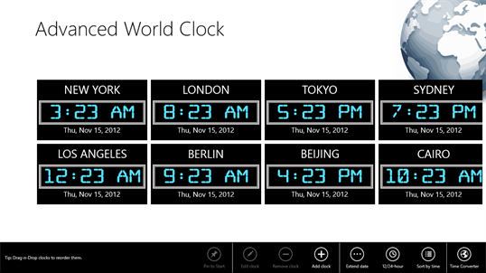 Advanced World Clock screenshot 1