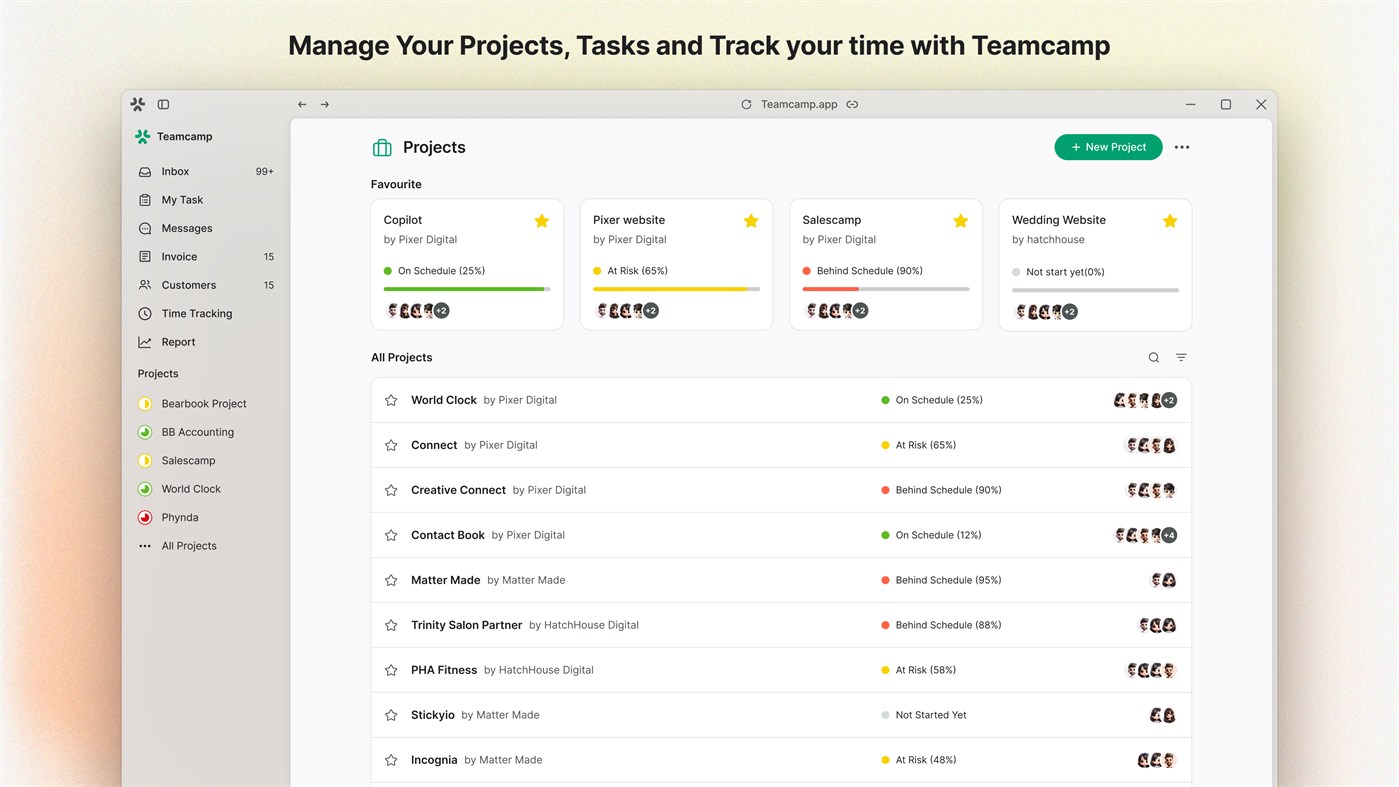 #1. Teamcamp - Project Management (Windows) Podle: Pixer Digital