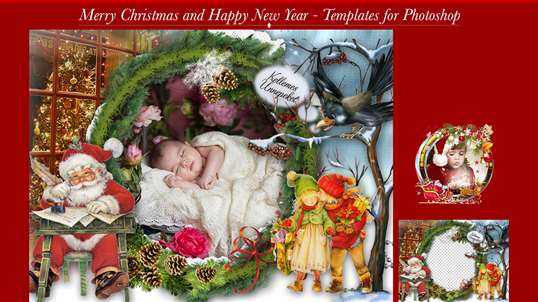 Merry Christmas and Happy New Year Card for Photoshop screenshot 1