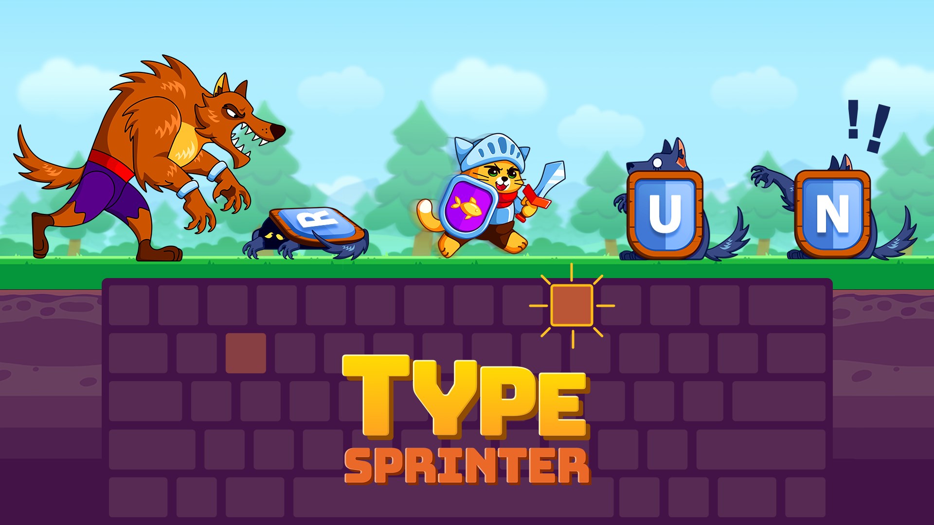 Type Sprint : Typing Games , Practice & Training . Gameplay