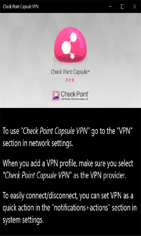Check Point Capsule VPN Screenshots 1