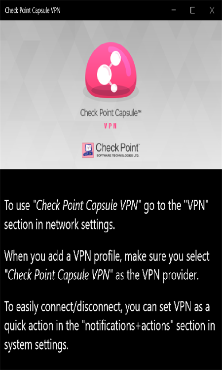 Check Point Capsule VPN - PC - (Windows)