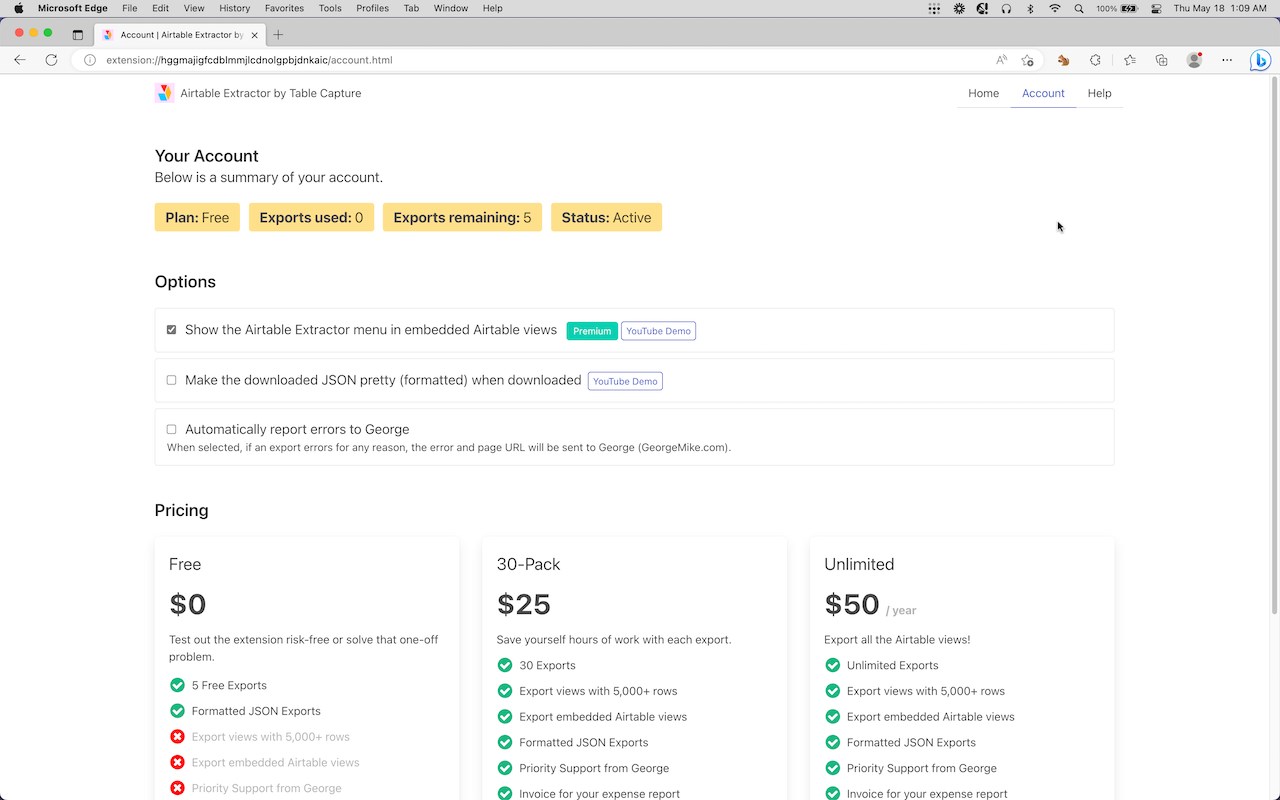 Airtable Extractor by Table Capture