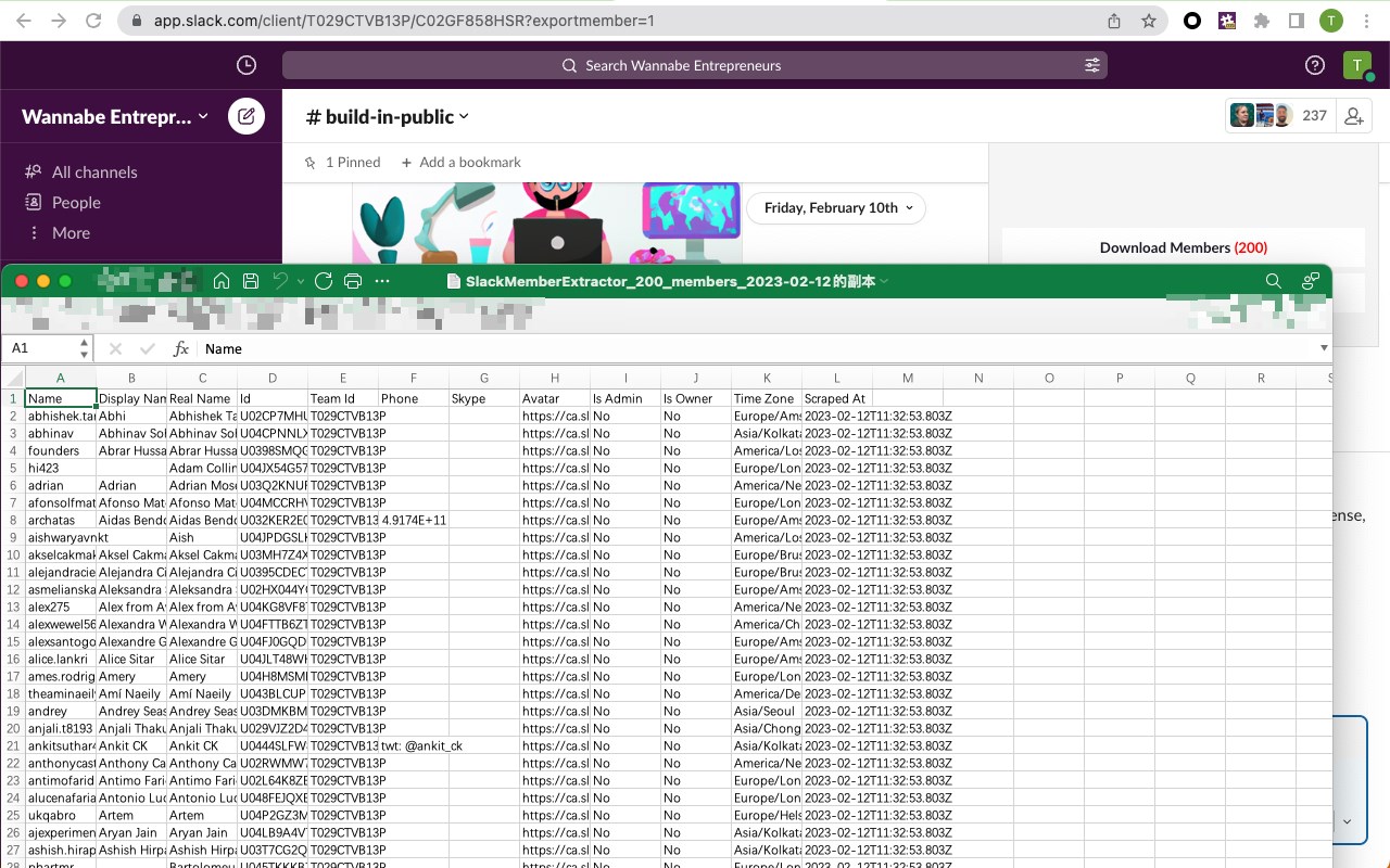 Slack™ Member Extractor - Export Slack Channel Members