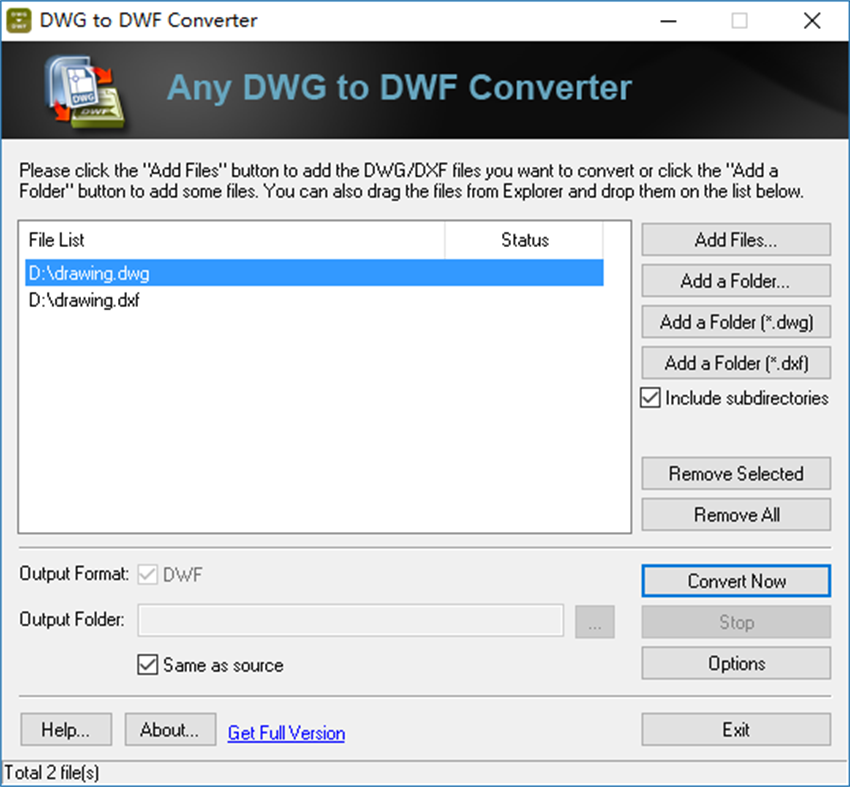 #1. DWG to DWF Converter (Windows) Με: AnyDWG Software