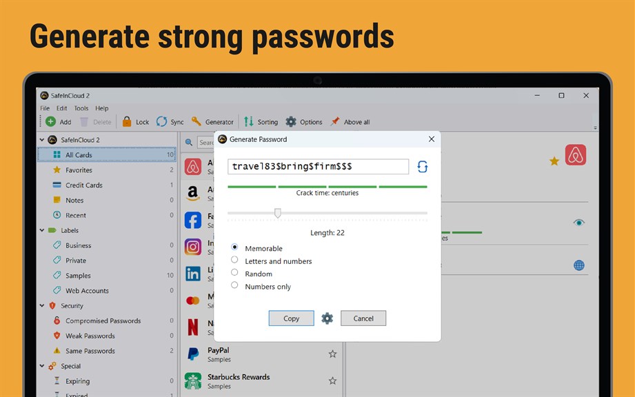 Password Manager SafeInCloud_5