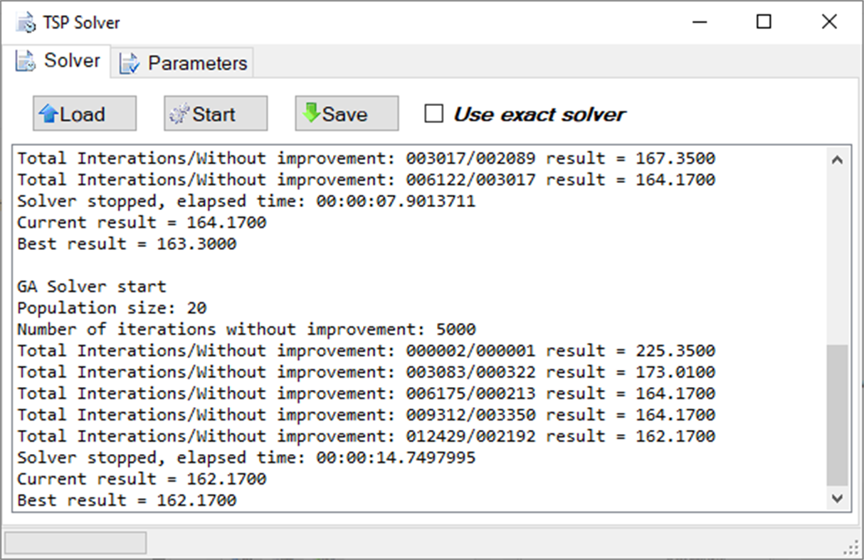 #1. TspSolver (Windows) Podle: shobb@yandex.com