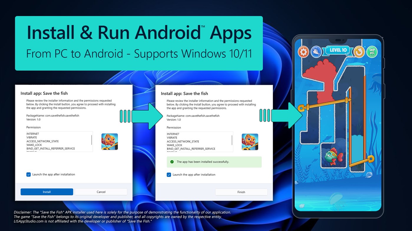 #2. APK App Installer for Mobile (Windows) Tekijänä: LISAppStudio.com