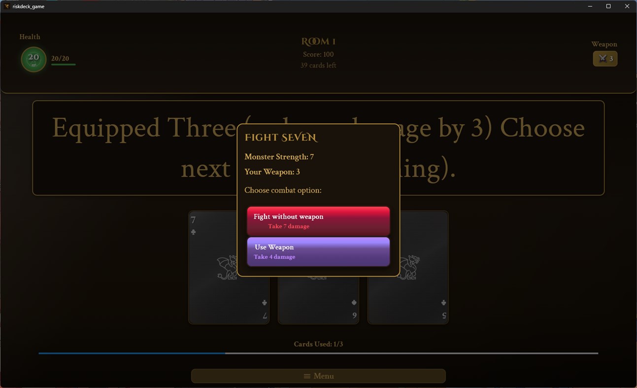 #3. RiskDeck Game (Windows) Podle: Javert Galicia