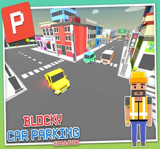 Blocky Car Parking Simulator screenshot 1