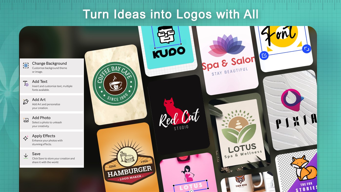 #1. Logo Maker & Art Design Creator (Windows) Podle: White Peacock