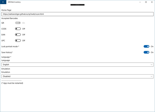 QR2Web Inventory screenshot 3