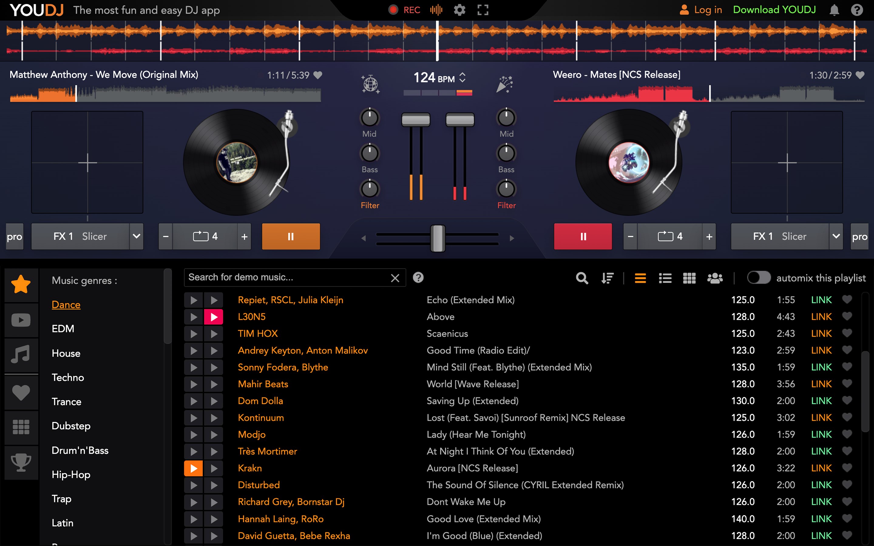 YouDJ Mixer - Easy DJ app screenshot