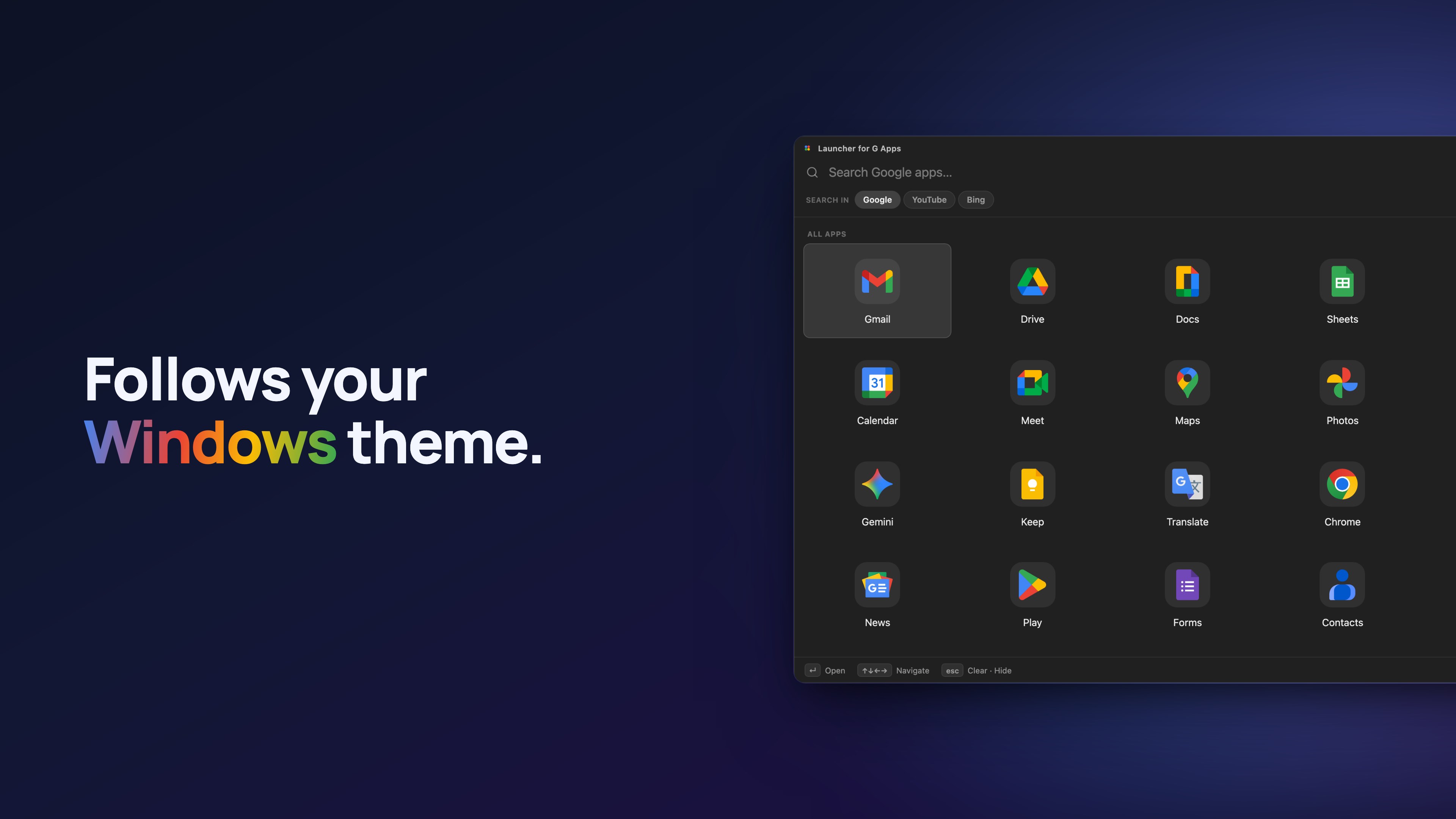 Launcher for G Apps screenshot