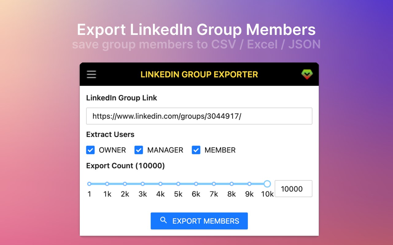 Group Export for LinkedIn™️