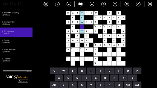 Crosswords Classic by Dynamind Studio screenshot 3