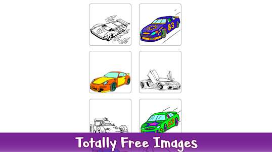 Racing Cars Color By Number - Vehicles Coloring Book screenshot 1