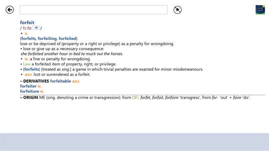Concise Oxford English Dictionary & Thesaurus screenshot 7