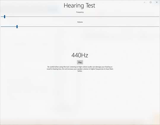 Simple Hearing Test screenshot 1