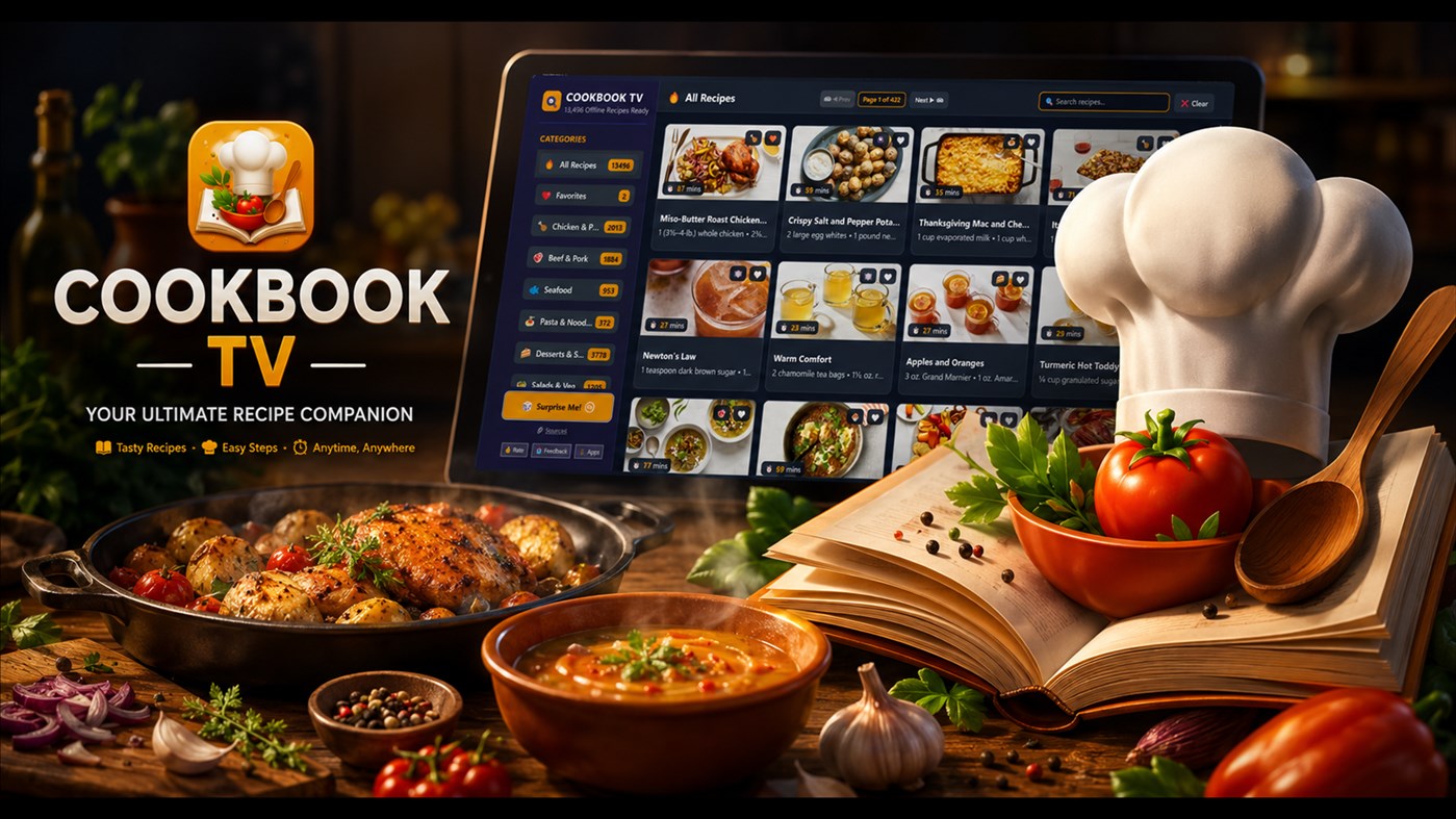 #1. Cooking Guide: 10,000+ Recipes (Windows) By: ChromeLisa
