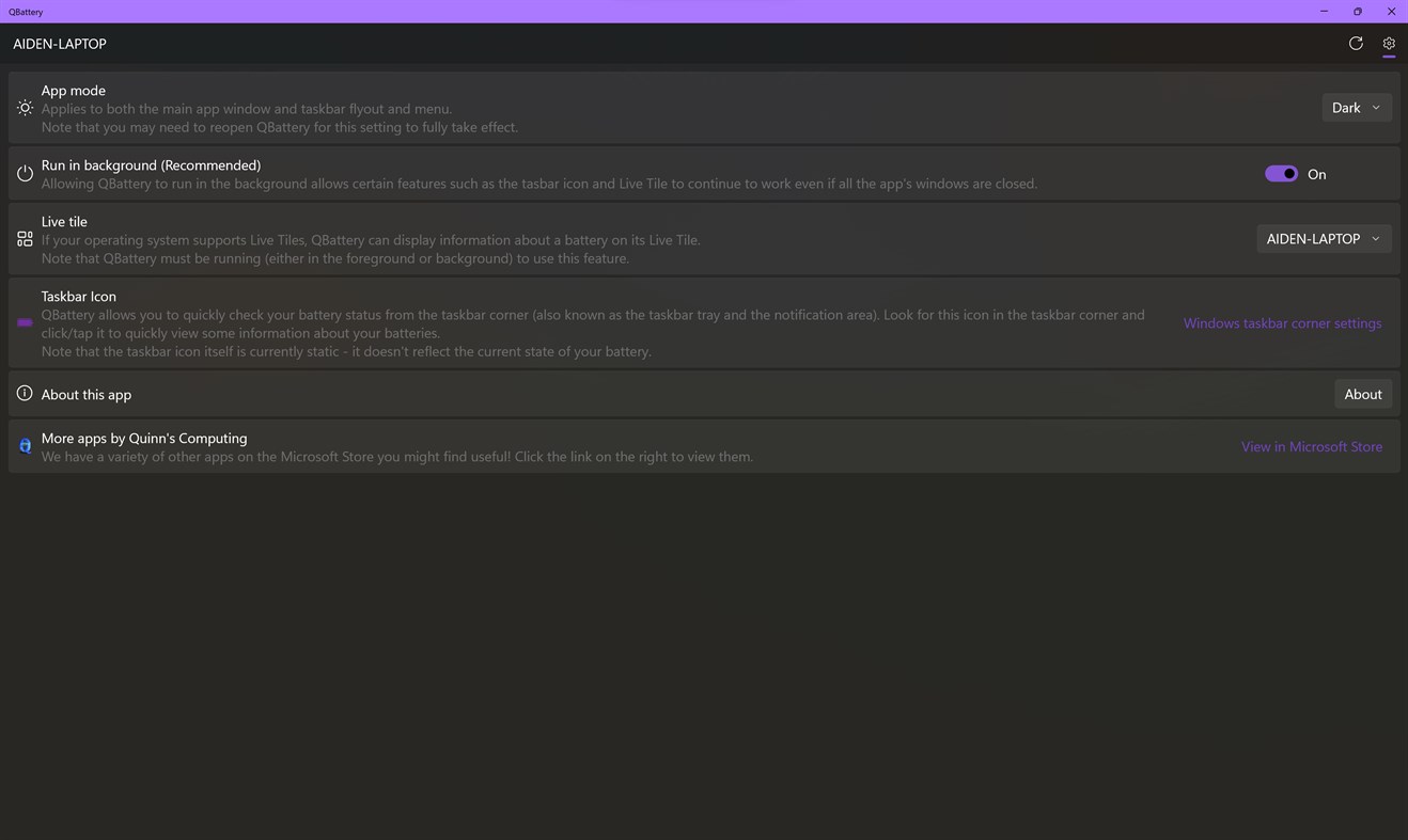 #2. QBattery (Windows) Által: Quinn's Computing
