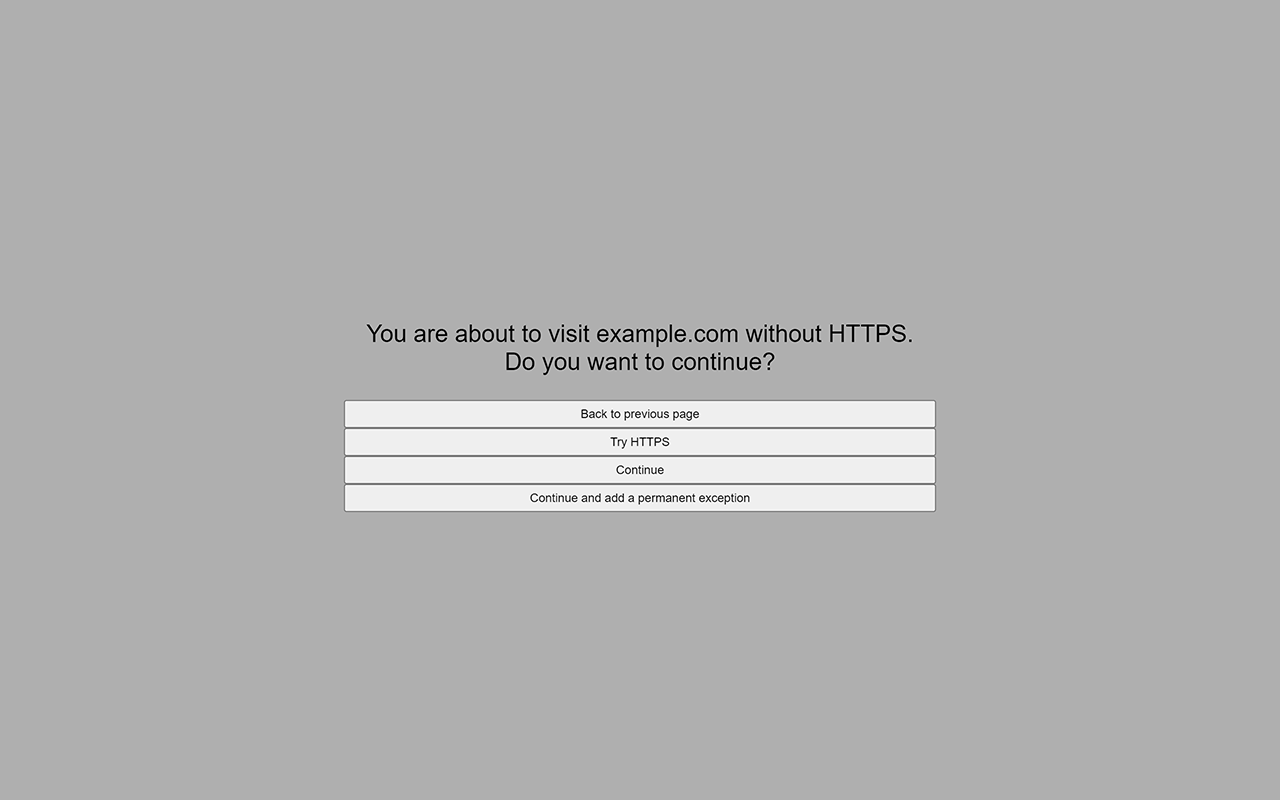 HTTP alert